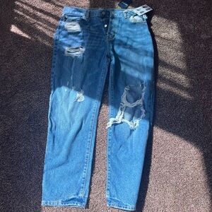 Forever 21 Distressed Blue Jeans